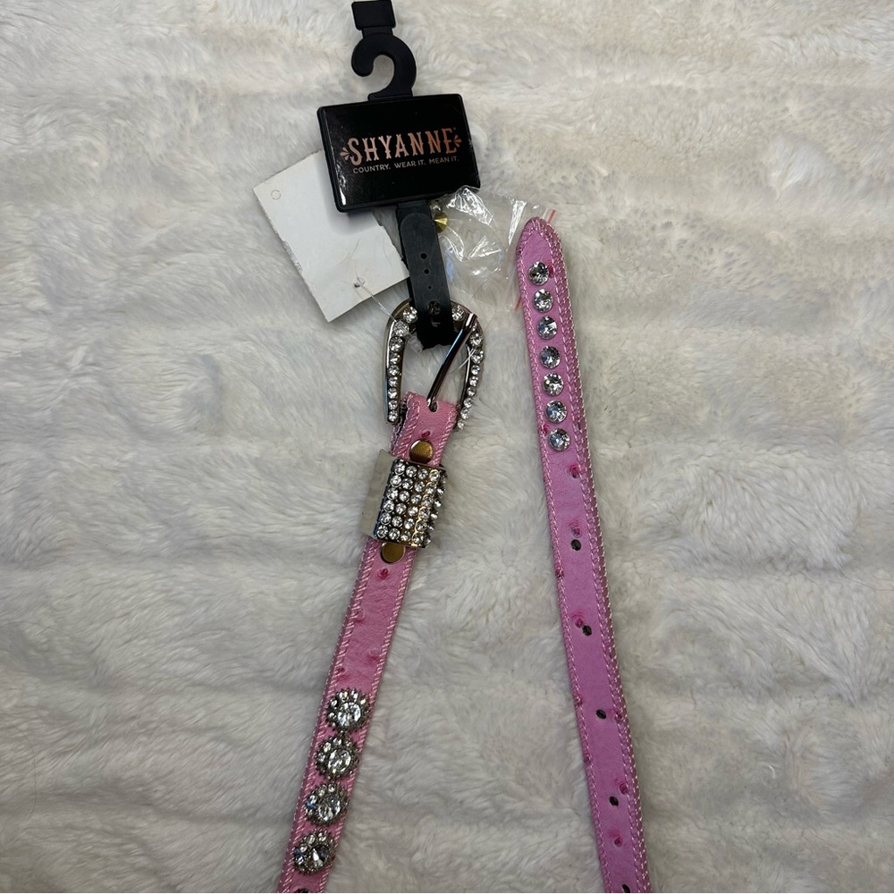 Y2K Pink Bling belt
